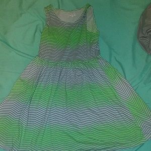 Grey and green dress